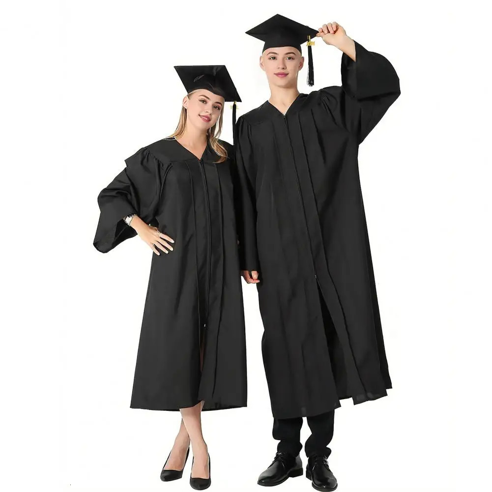 School uniform student graduation cap and gown set academic robe adult graduate suit undergraduate degree 250326