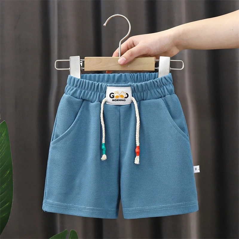 Summer Boys Shorts Candy Color Beach for Kids Casual Elastic Waist Children Short Pants Sport Outwear 250312