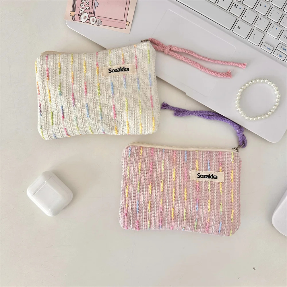 Kawaii Small Travel Cosmetics Lipstick Earplugs Data Cable Storage Bag Wallet Womens Portable Mini Makeup Handbag 250326