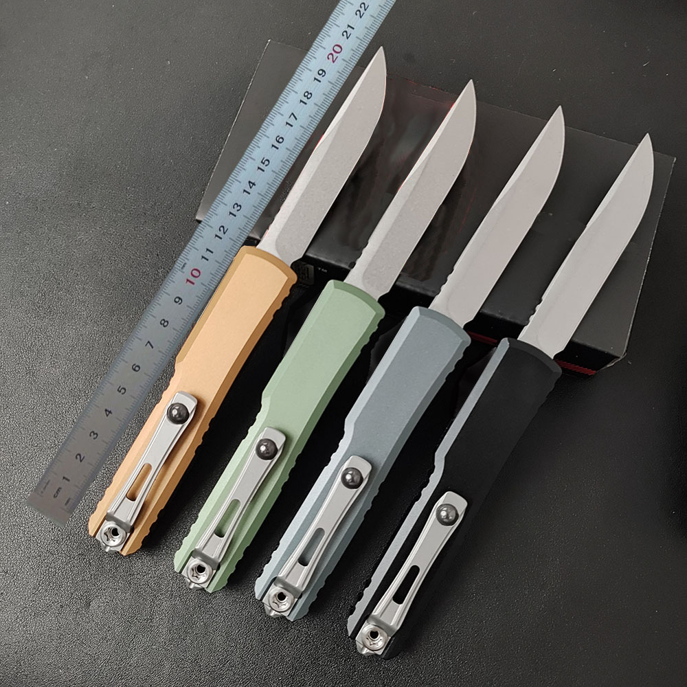 High End UTZBP Tactical Knife D2 Stone Wash Blade CNC Aviation Aluminum Handle Outdoor Camping Hiking EDC Pocket Knives with Nylon Sheath