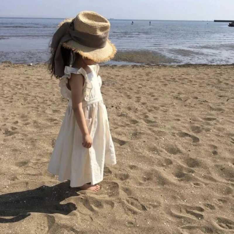 New brand baby girl dress South Korea Japan Sle summer childrens girl dress ruffled childrens clothing tight princess dress W250326
