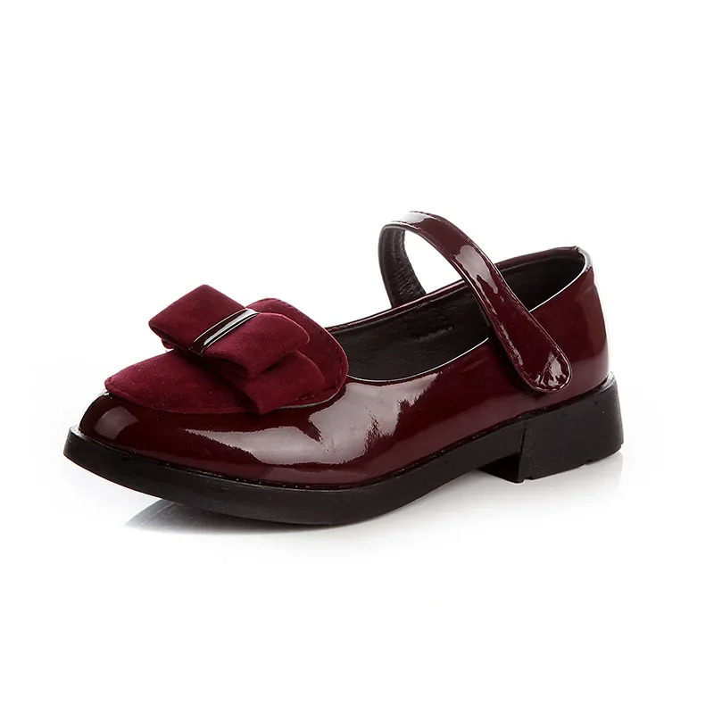 Girls Flats Children Princess Shoes With Bow-knot Sweet Kids Mary Janes Elegant Classic British Style Fashion Autumn 27-38 250326