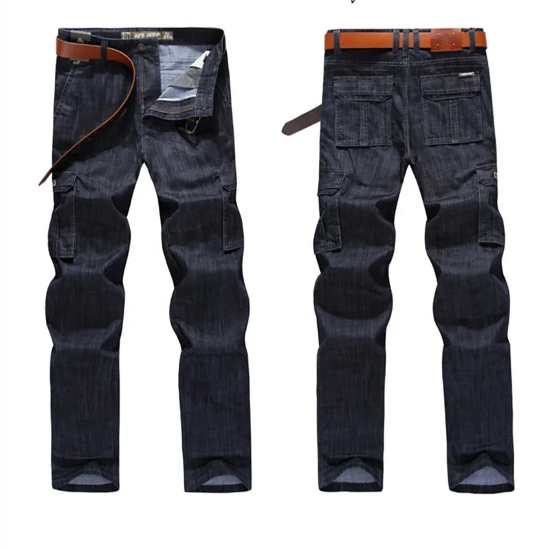 Cargo Jeans Men Big Size 29-40 42 44 Casual Multi-pocket Jeans Male Clothes Denim Jean Pants for Male trousers 250317