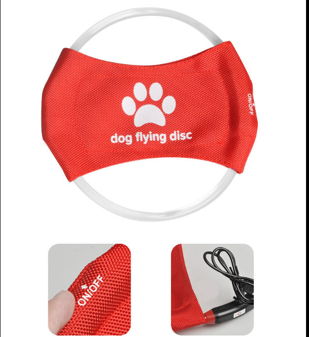 Pet Frisbee Toys Luminous Toys Pet Training Throwing Sports Toys Accompanying Pets for Happy Play Outdoor Pet Toys