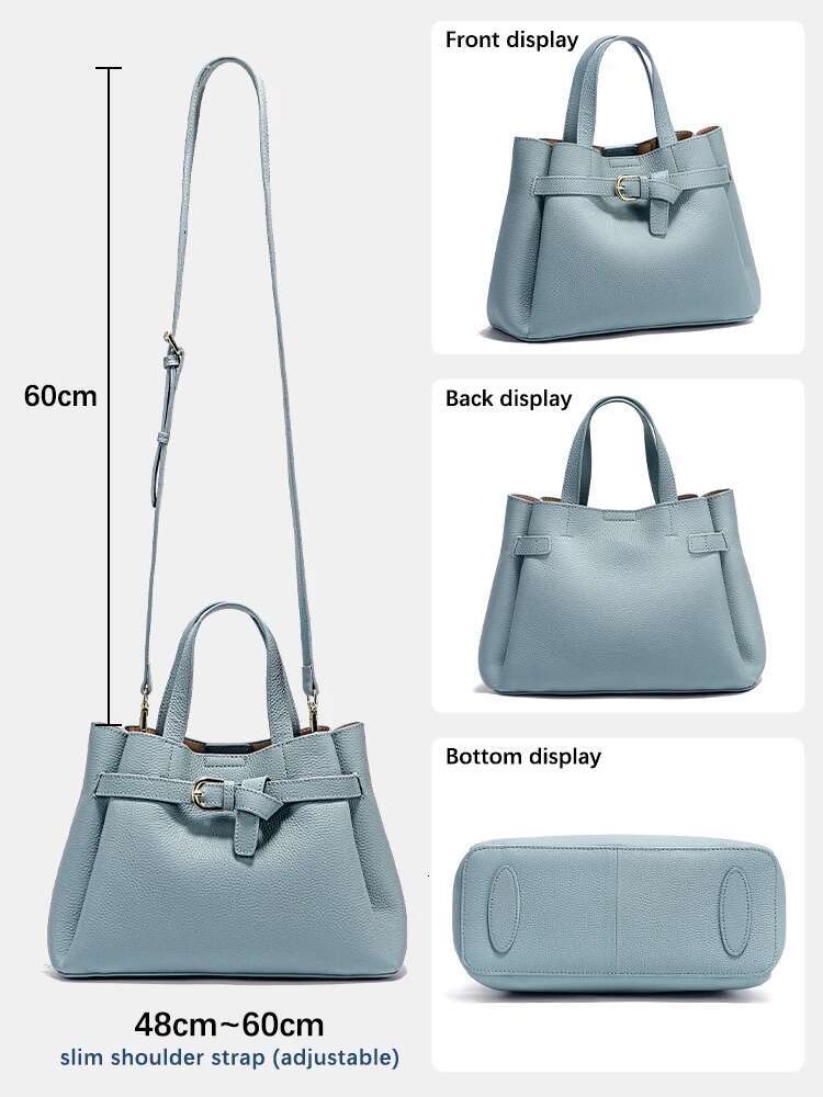 Zency Genuine Leather Top-Handle For Women Designer Crossbody Bag Zipper Purse Elegant OL Handbag 2024 New Shoulder