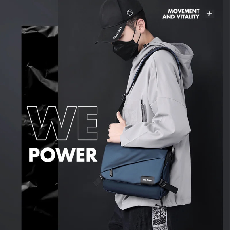 Mens simple cross shaped bag fashionable single shoulder mens large capacity waterproof messenger business briefcase 250326