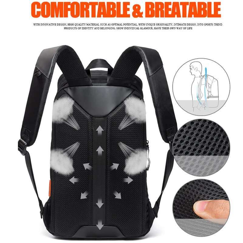 Tanool Men Large Capacity 17 Inch Daily Work Business Backpack For Male Mochilas Women Schoolbag Action