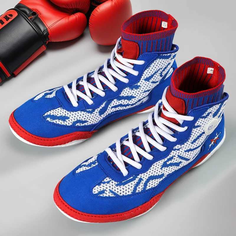 New Arrival new mens wrestling shoes anti slip and breathable boxing sports shoes wrestling training shoes wear-resistant combat sports shoes Z250327