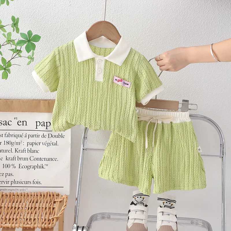 2025 New Summer Baby Girl Clothing Childrens Cotton T-shirt Shorts 2 pieces/set Preschool Clothing Baby Fashion Clothing Childrens SetT250327
