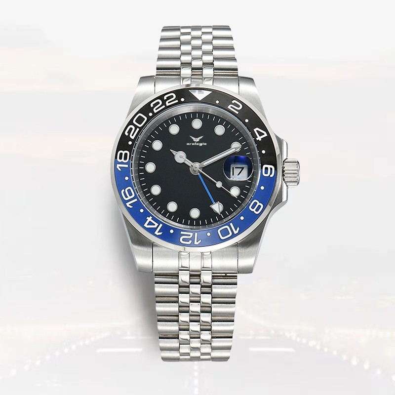 u1 mens Automatic Mechanical Movement watches Deluxe Black Blue Ceramic Sapphire Dial Jubilee Bracelet Watch relojes de lujo para hombre ST9 41MM 5TM waterproof