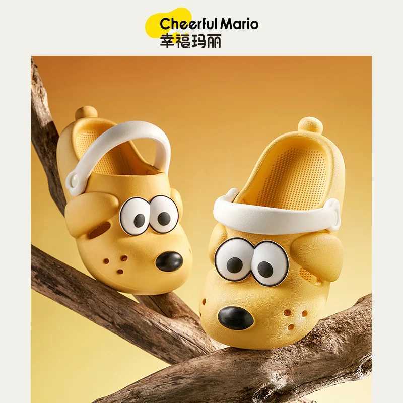 Slipper Happy Mario Childrens Shoes New Cartoon Eva Baby Slippers Home Soft Anti slip Outdoor Girls Sandals S25326