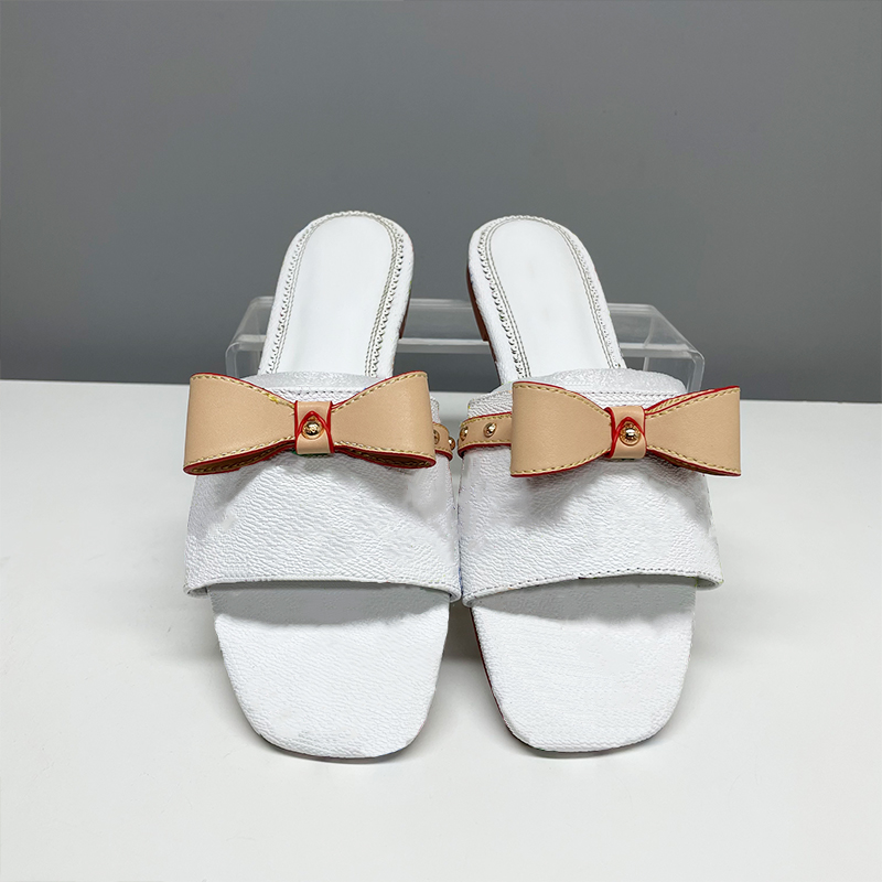 Designer Slides TM 6AM Flat Mules Takashi Murakami Slippers Rainbow Letters Print Classic Leather Sandals Summer Outdoors Shoes 782