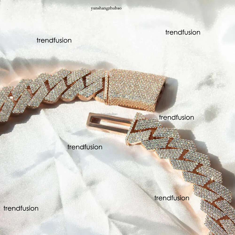 Pendant Necklaces Kibo Custom Hip Hop Necklace Jewelry Vvs Sterg Sier Def 20mm Dia Moissanite 14k Rose Plated Cuban k Chain