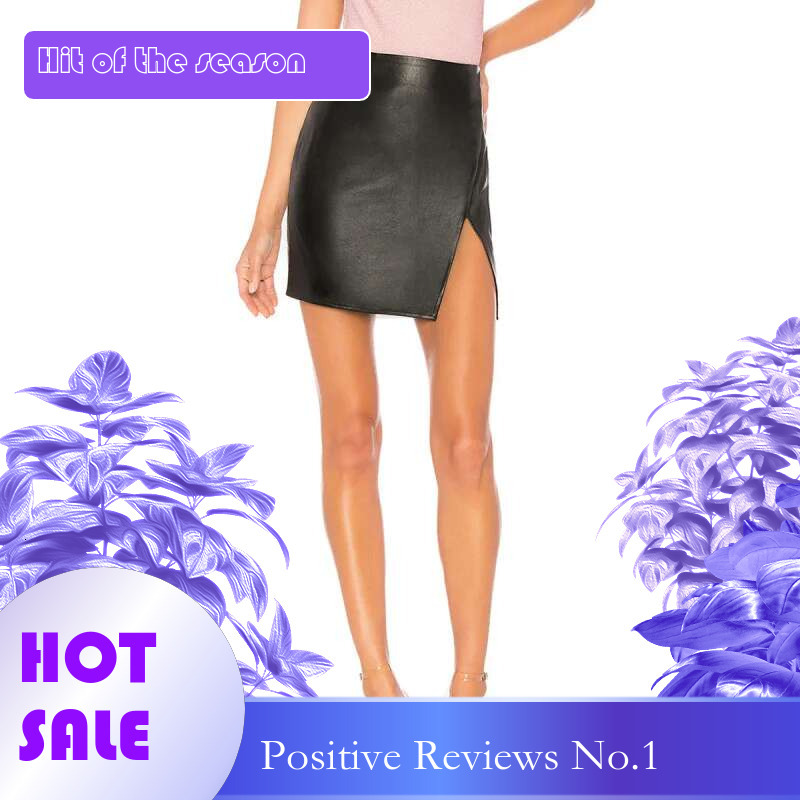 Dongdumaoyi Sexy Dames Bodycon Minirok Met Hoge Taille En Ritssluiting Premium PU Leren Rok A