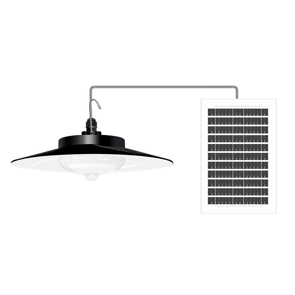 Single Shade Durable waterproof Solar Powered LED Pendant ceiling camping Lamp with Remote Control and Infrared Sensor for Outdoor Use