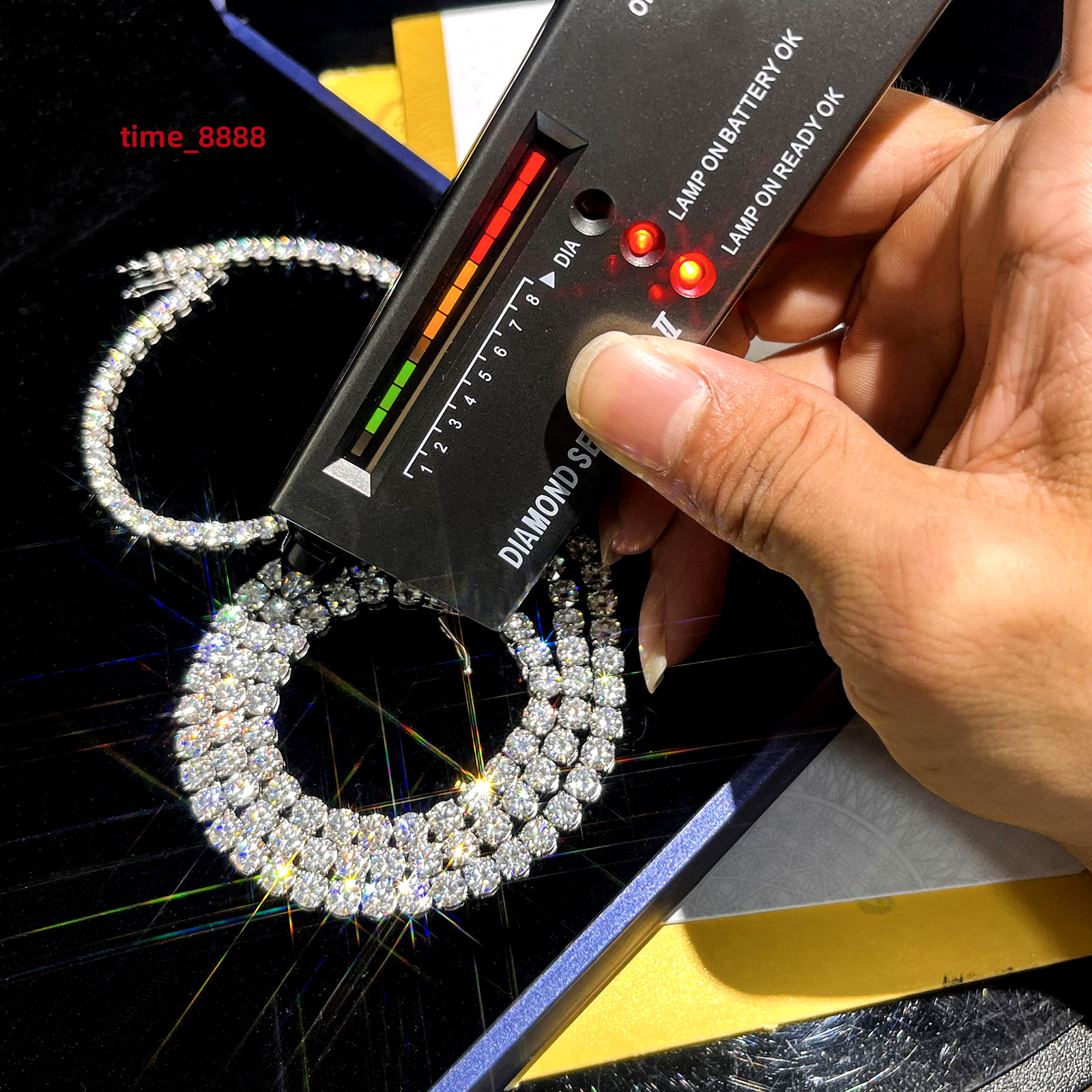 QIANAO Jewelry 6mm Wide 925 Sterling Silver Hip Hop Diamond Chaine Pour Femme Moissanite Gemstone Tennis Chain for Women