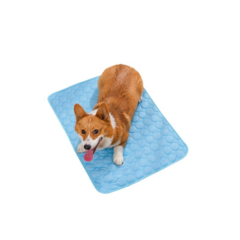 Pet Ice Silk Cushion Ventilated Mesh Dog Cat Mats for Summer Self-cooling Soft Pet Pad for Bed Kennel Sofa Car Seat for Home