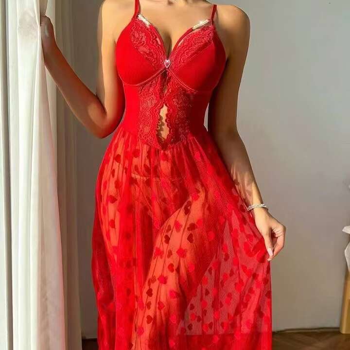 Customisable Sexy Pink Nightgown Quick Dry Pamas Women Ladies Night Dress For Spring Season Combo Pack