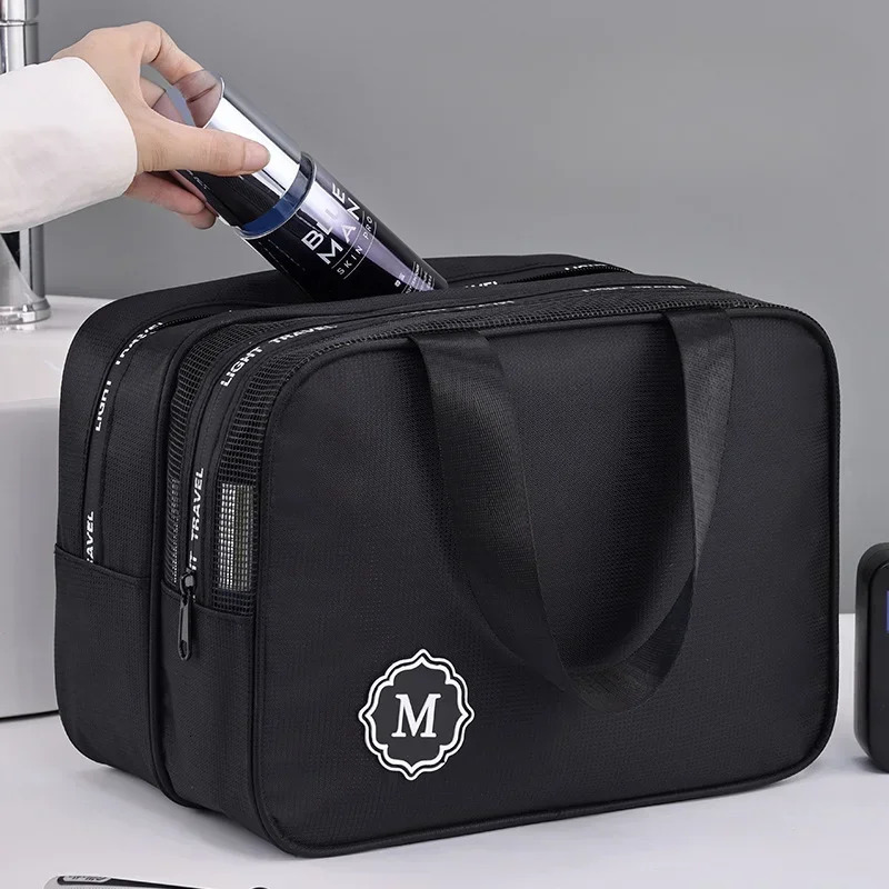large capacity makeup bag dry wet separation doublelayer bathroom travel basic portable cosmetics organizer 250326