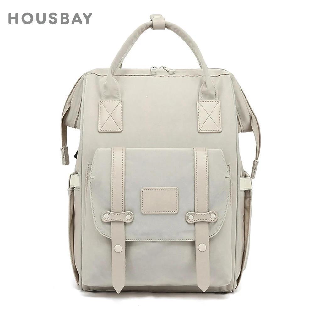 Baby Nappy Bag Mummy Bag Backpack Waterproof Storage Handbag Outdoor Travel Mommy Maternity Bag For Baby Stuff 2 Layer Gray 250326