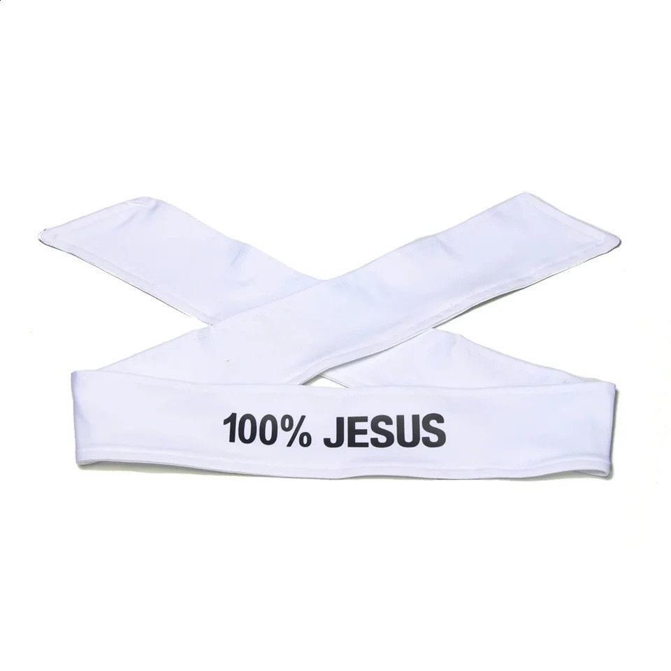 100% Jesus Sport Tie Headband Soccer Football Athletics Fitness Sweatband Bandana 250327