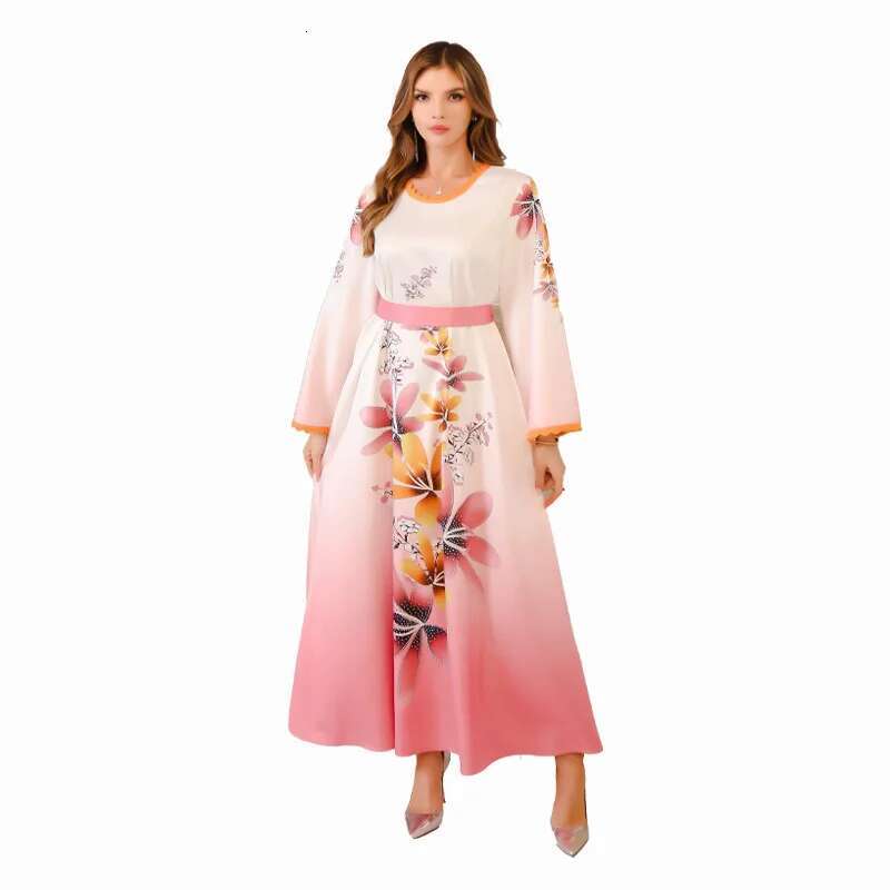 Dongdumaoyi DUBAI Turkse Vrouwen Jurk Abaya Midden Oosten Moslim Strass Gewaad Dameskleding W