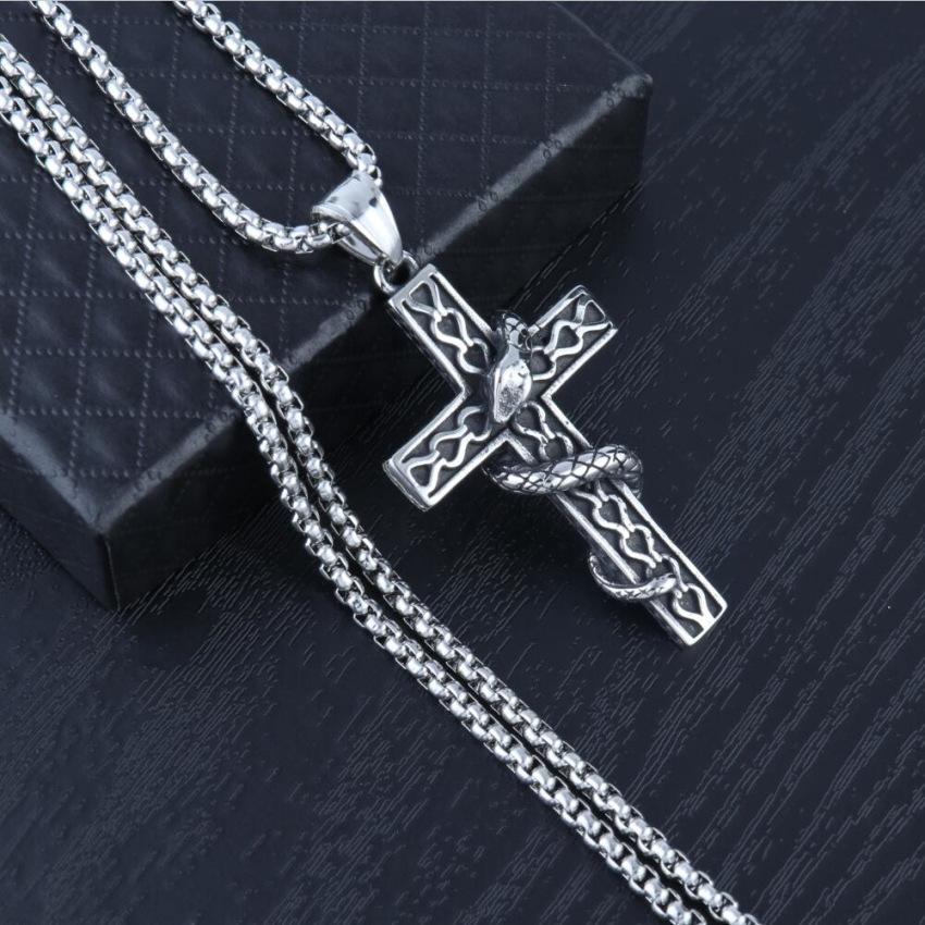 Hip Hop Cross Necklace - Trendy Male Personality Pendant