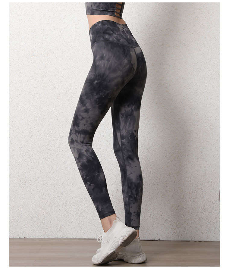 Women Yoga Pants High Quality New Tie Dye Sports And Fitness For Women High Waisted Elastic Lifting Buttocks Seamless Naked Running Yoga Pants