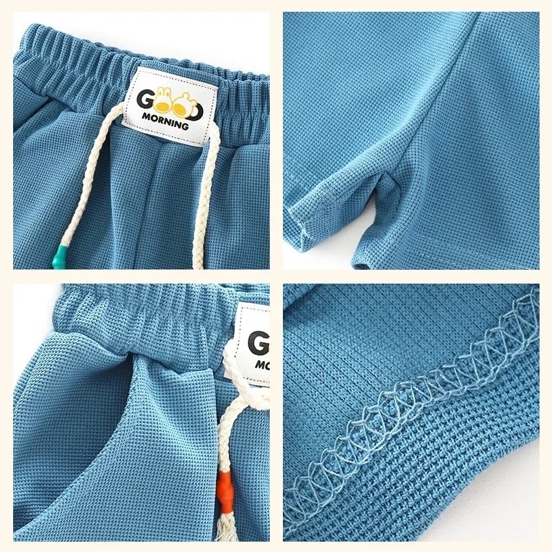 Summer Boys Shorts Candy Color Beach for Kids Casual Elastic Waist Children Short Pants Sport Outwear 250312