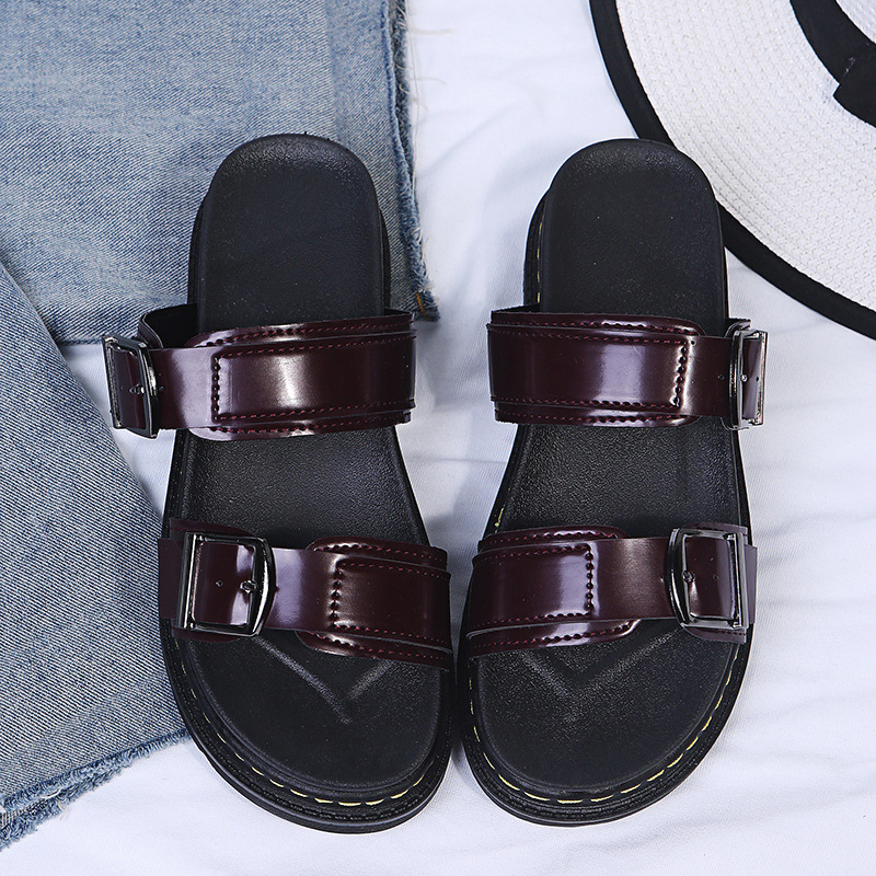free shipping designer sandals dr martene women womens slippers leather slides white brown red black outdoor casual shoe trainers sneakers