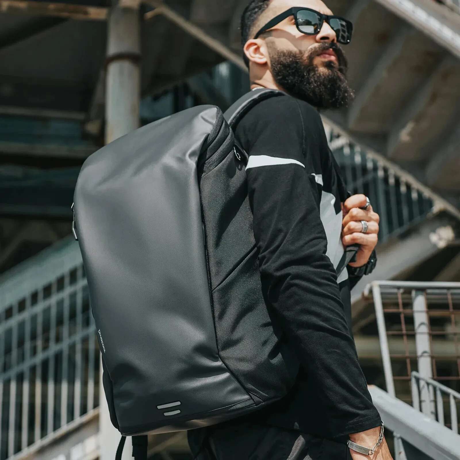 Tanool Men's Large Capacity 15.6/17.3 Inch Laptop Lightweight Casual Travel Bag Sport Waterproof Backpack Mochila