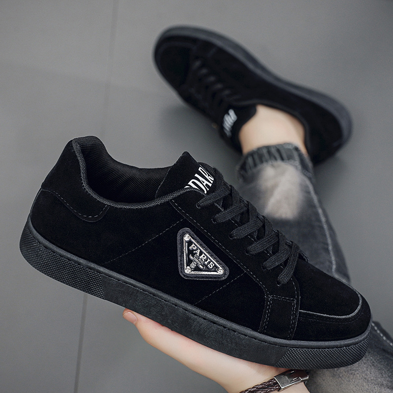 Designer shoes free shipping men sports shoes black white antislip breathable outdoor casual shoe new