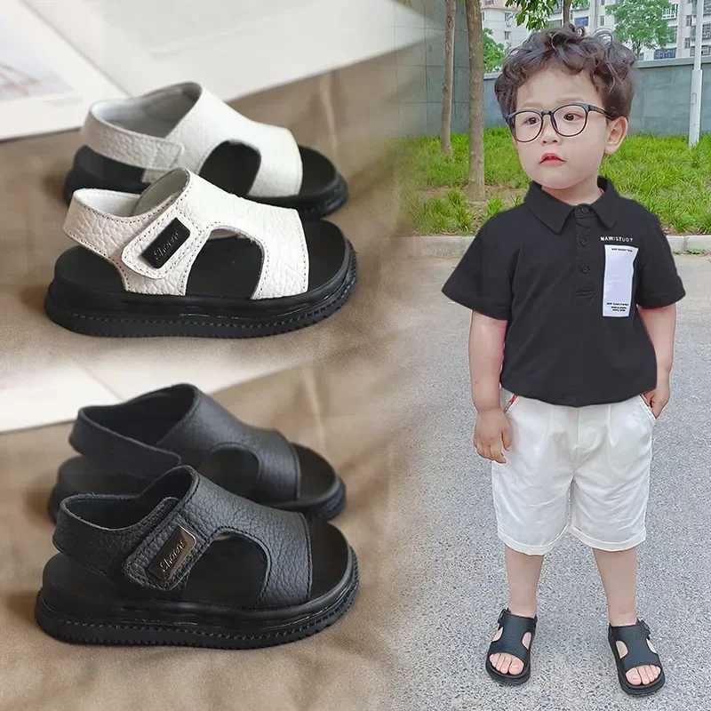 Slipper Childrens sandals fashionable boys summer small and medium-sized childrens soft soled baby non slip open toe beach shoes S25326