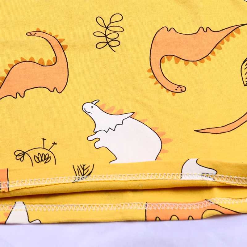 Summer boys short sleeved set cartoon dinosaur cotton short sleeved top+short sleeved 2-piece set childrens boys pajamas set 9M-4TT250327