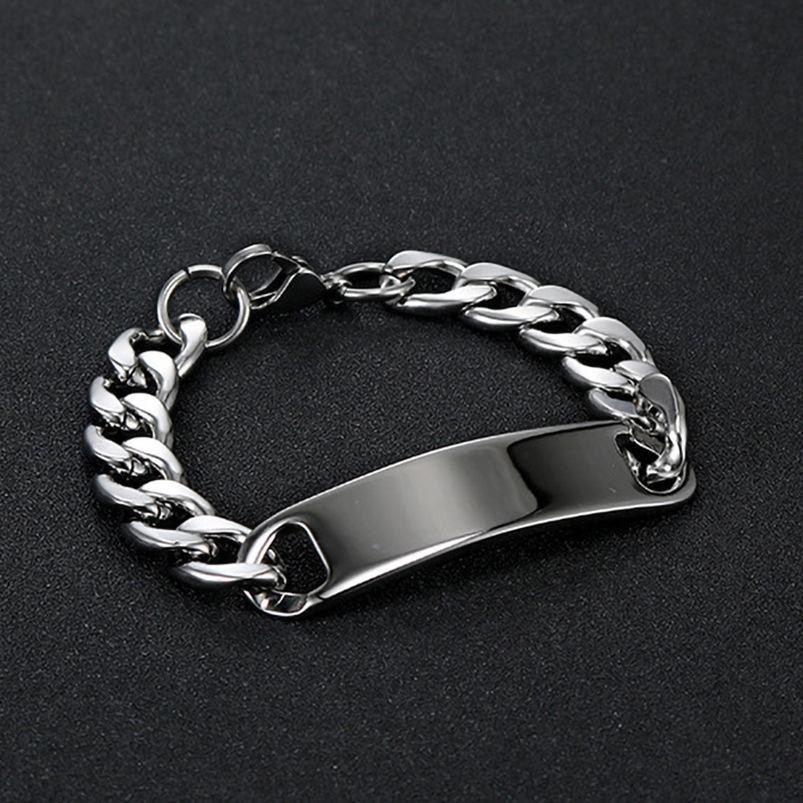 Mighty 10mm * 21cm men's titanium steel curved bracelet