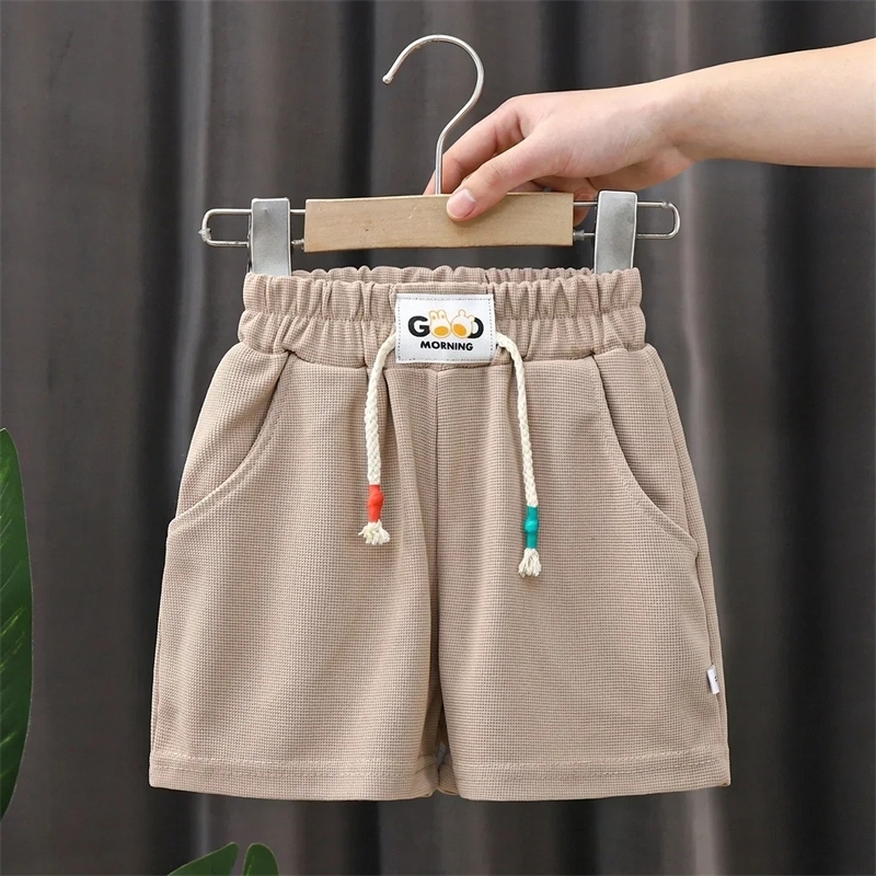Summer Boys Shorts Candy Color Beach for Kids Casual Elastic Waist Children Short Pants Sport Outwear 250312