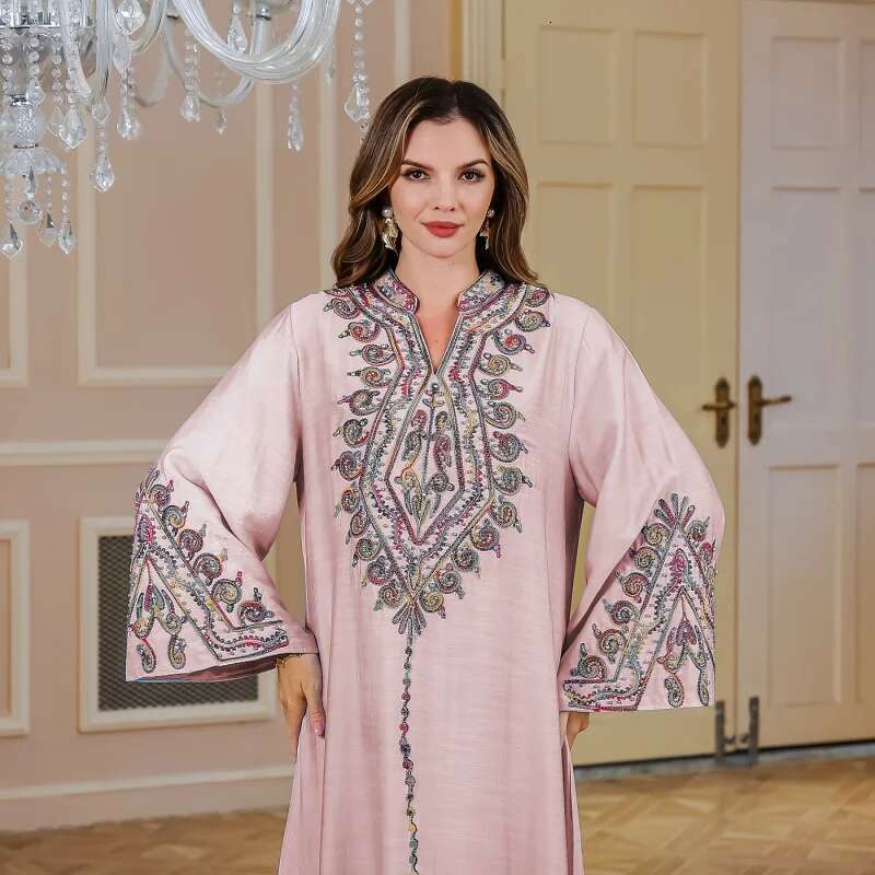 Dongdumaoyi Midden Oosten Saudi Moslim Touw Borduren Abaya Dameskledingabaya Dames Elegante Gewaad Jurk Nieuwe W