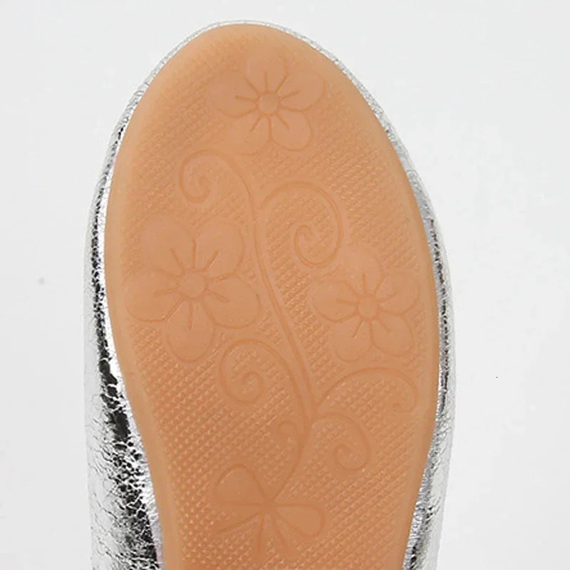 3 To 12 Gold Baby Girl Christmas Shoes Party Performance Ballet Flats Slip on Boat Shoes for Girls Dress Ballerinas Girl Shoe 250326