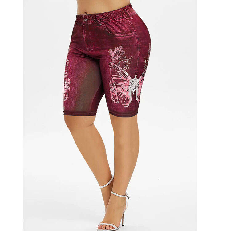 Women Yoga Pants New Women S Fitness Yoga Exercise Base Five Part Printed Pants Slim Fit And Slimming Version