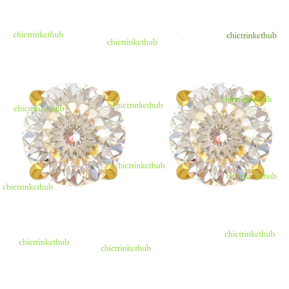 High-end luxury earrings stud designer for women pass dia tester vvs moissanite earrings sterg sier Circular Bird Nest Cutting mens earring hip hop je