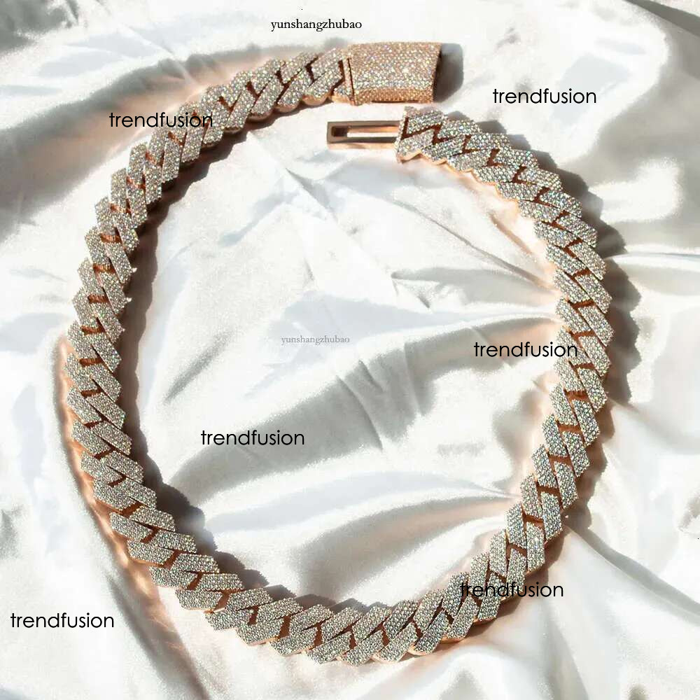 Pendant Necklaces Kibo Custom Hip Hop Necklace Jewelry Vvs Sterg Sier Def 20mm Dia Moissanite 14k Rose Plated Cuban k Chain
