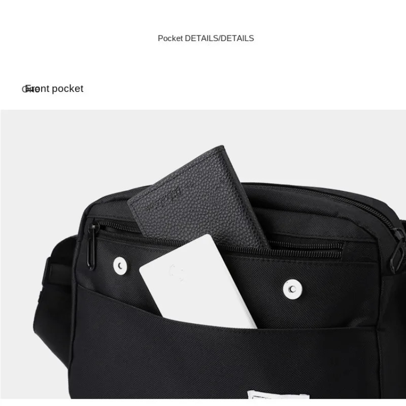 Black Ten Font Mens Casual Bag Fashion Sports Shoulder Student Korean Messenger Mobile 250326