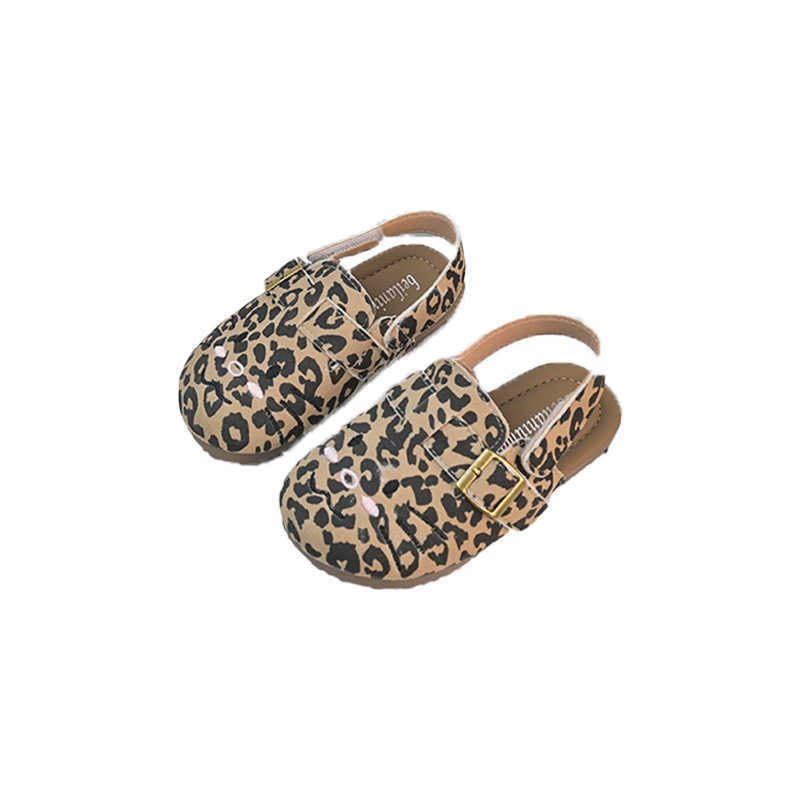 Slipper SHEIN Girls Sandals 2025 Summer New Korean Edition Childrens Cork Baotou Single Shoes Korean Boken Shoes S25326