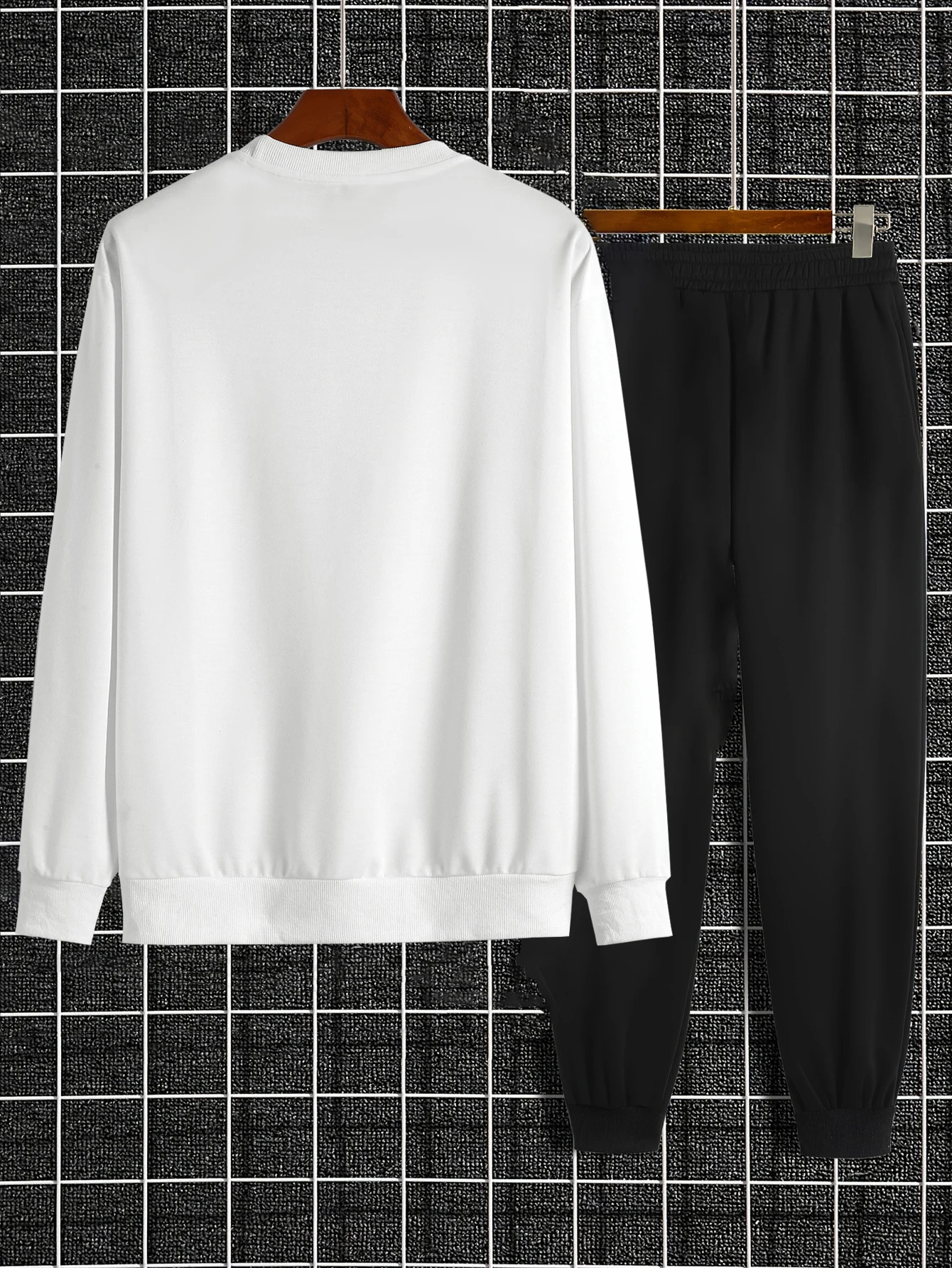 Fashionable autumn and winter sports shirt pants set for men loose casual fit suitable shirts printed long sleeved 250326
