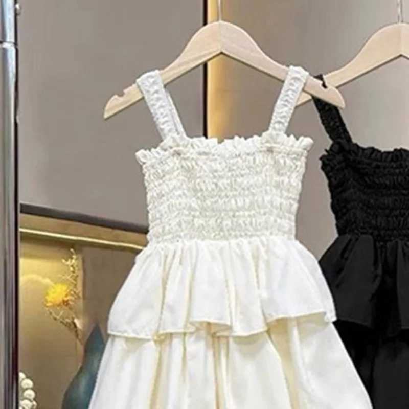 Girls summer dresses childrens layered long dresses childrens birthdays Par Vestidos clothing new teenagers casual sling clothing W250326