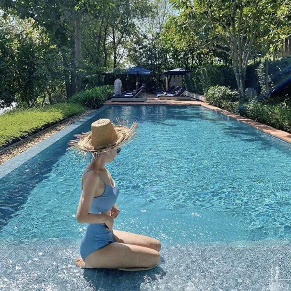 2 Piece Sexy Ribbed Bikini 2025 Women Swimsuit Blue Swimwear High Waist Bikinis Set Brazilian Korean Beach Bathing Suit Pool