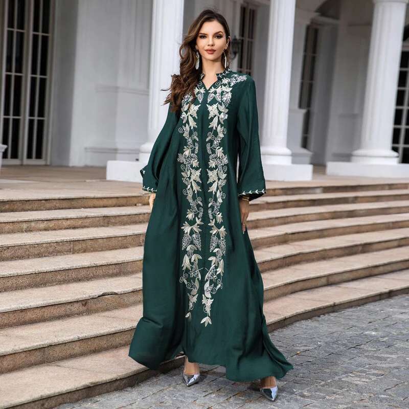 Dongdumaoyi Midden Eastabaya Arabische Lange Gewaad Dameskleding Borduren Moslim Dubai Abaya Avondjurk W