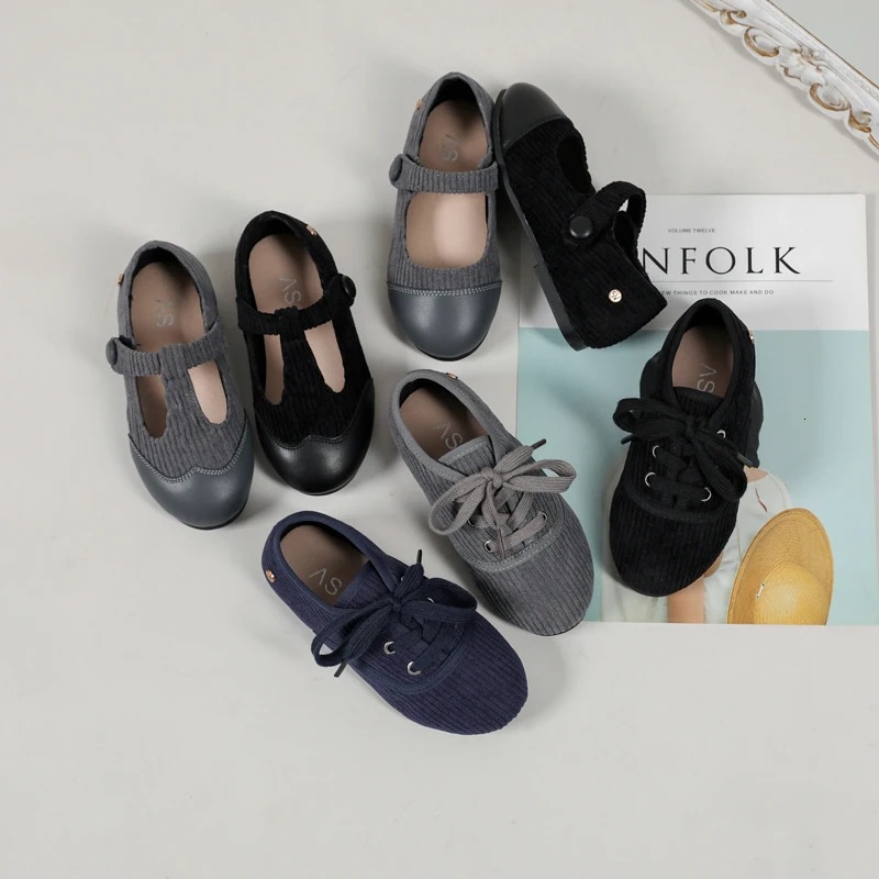 AS Kids Shoes Children Slip On Shoes Baby Girls Leather Shoes Toddler Black Flats Boys Fashion Oxford Soft Platform Mary Jane 250326