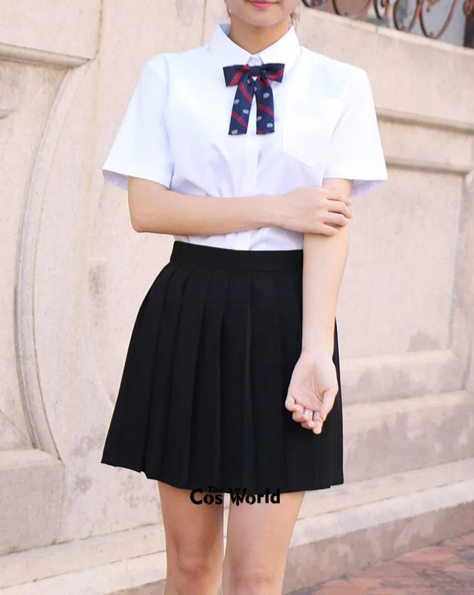 XS3XL 17 Color Girl Japanese Summer High Waist Wrinkle Skiing Suitable for JK School Uniform Student Clothing 250326