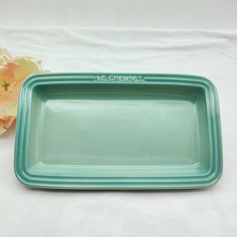 Rectangular Stoare Plate 10 Plates Tray French Cool Color Gradual Spit Bone Dishs Ceramic Dessert Vegetable Dining Plate 250411